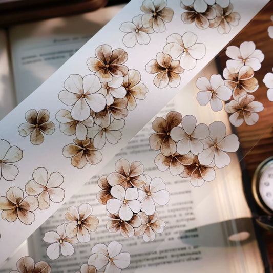 YiEr Vol13【Dusk】Orginal Design Vintage Small Flowers Washi/Pet Floral Tape Light Retro Landscaping Stickers