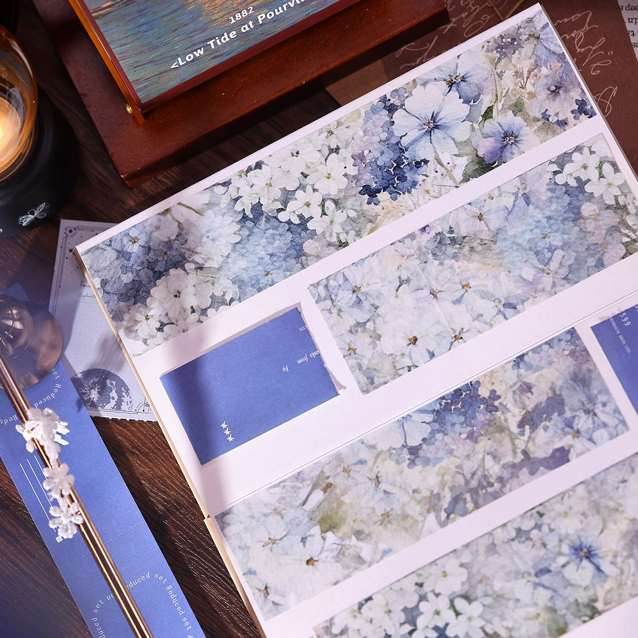 XiaoBaiJia【Notes in the Clouds】Light Retro Orginal Design Washi Pet Tape Landscape Stickers