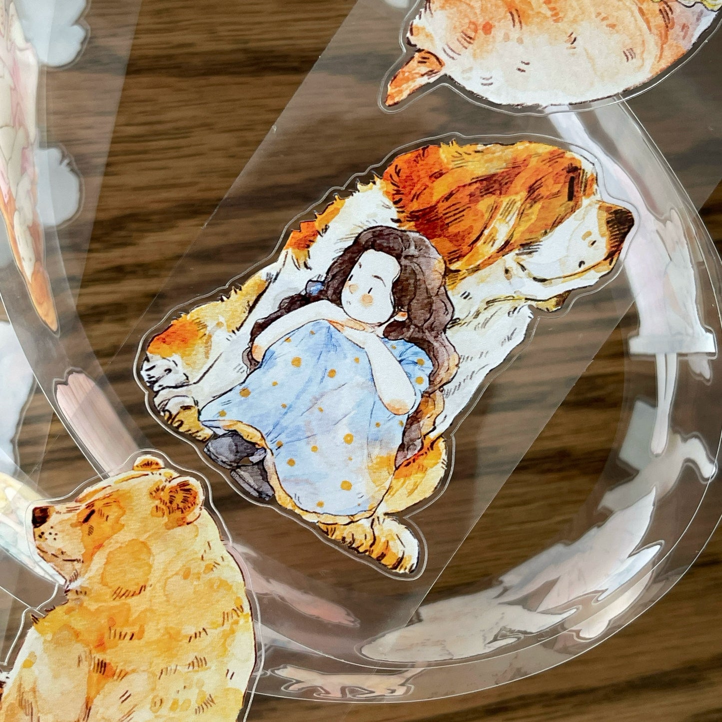 Seahorse Forest Vol7【A42#Best Buddy】Original Design Pre-Cut Kawaii Washi/PET Tape Stickers,for Scrapbook Supplies,Journaling,Junk Journal,Bullet Journal,Planner StickersDing Ding