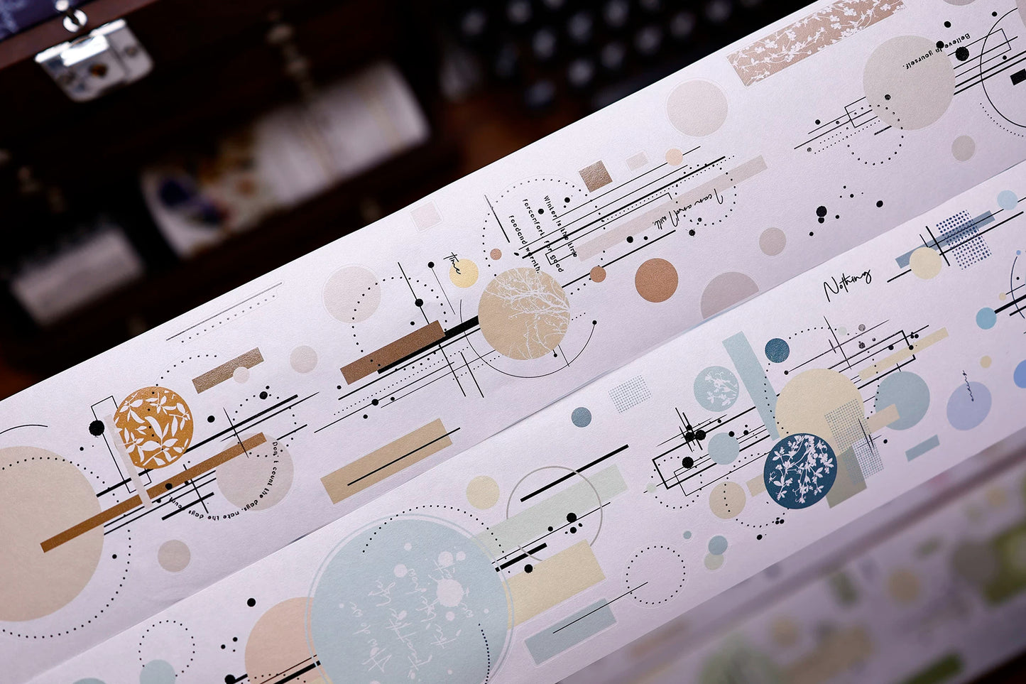 XiaoBaiJia Salt Series【Color Circle Collection】Pre-cut Orginal Design Washi/Pet Tape Light Retro Stickers