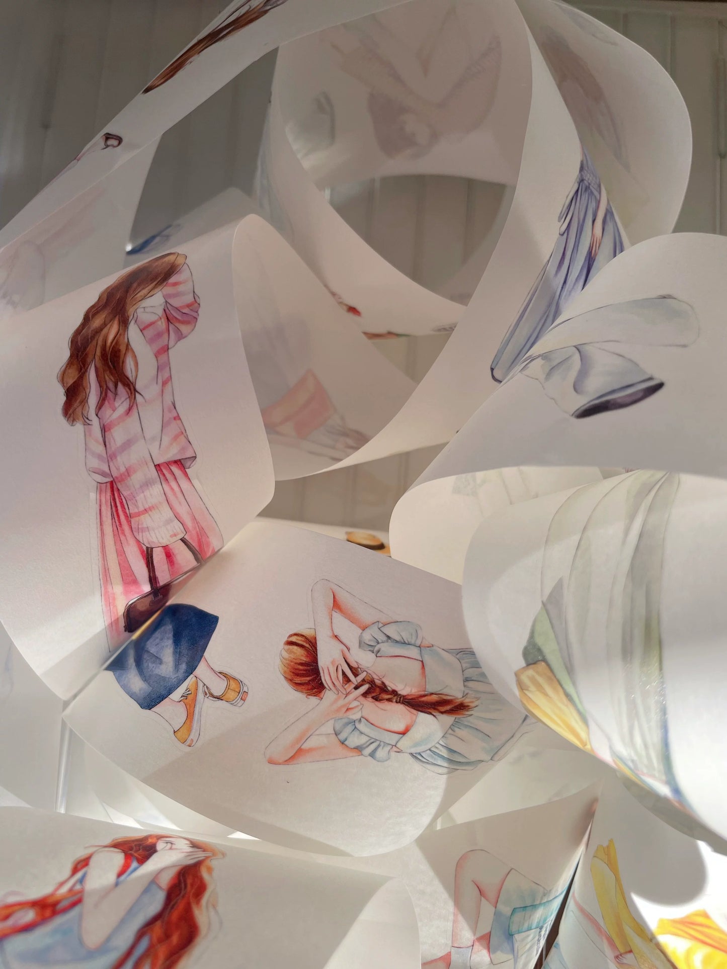 ZaoZao Vol2【Misty Isle】Original Design Kiss-Cut Washi PET Tape Stickers,for Scrapbook Supplies,Journaling,Junk Journal,Bullet Journal,Planner Stickers