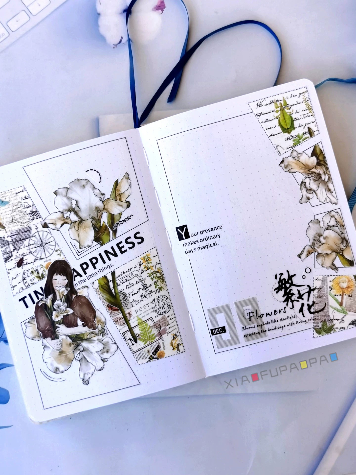 Small Floating Bubble Typesetting6 Washi Tape Basic Lazy Border Frame Suitable for A6/B6/A5
