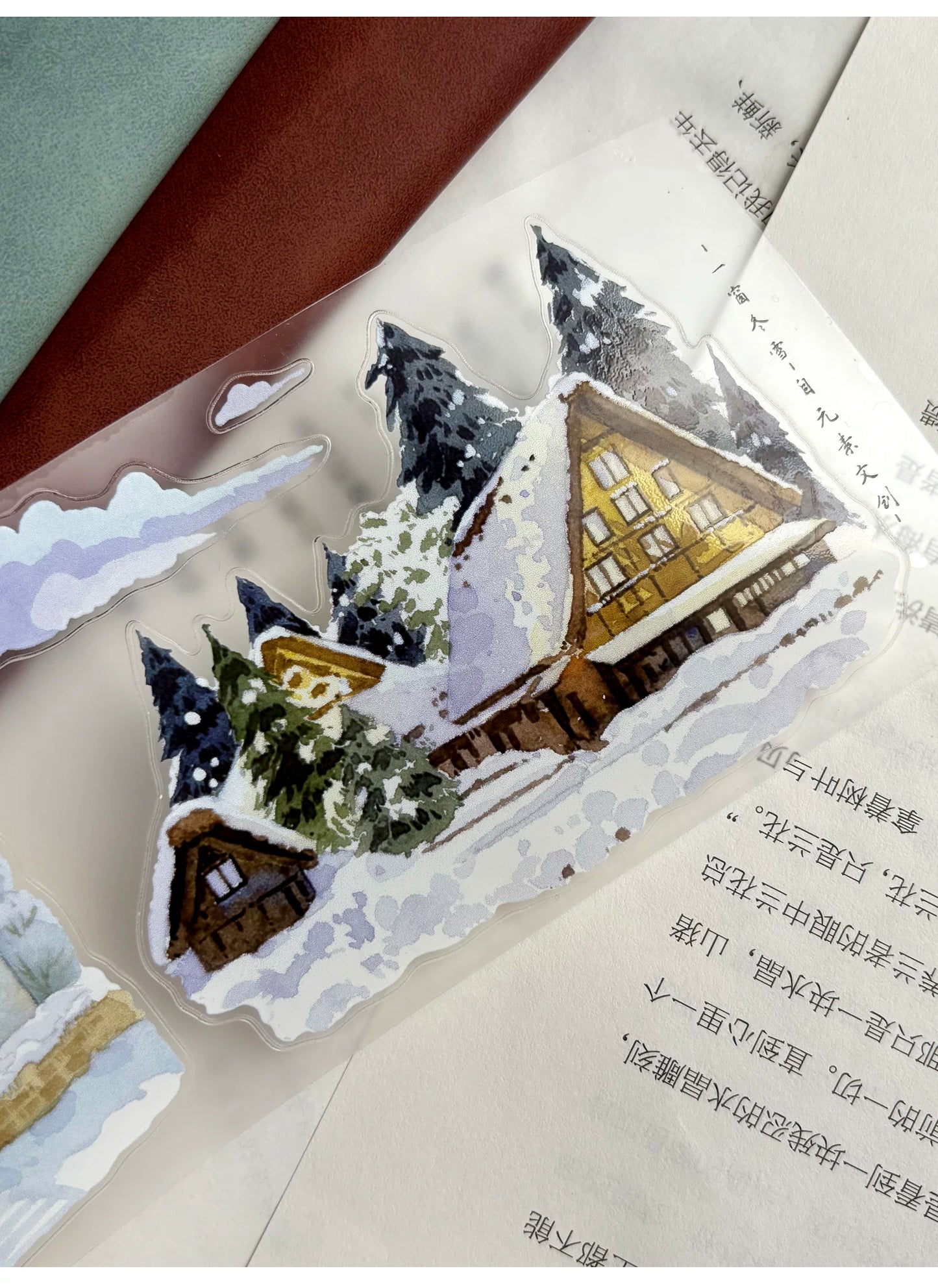 ZiYuanSu Vol15【A Window of Winter Snow】Background Scene Pre-cut Washi PET Tape