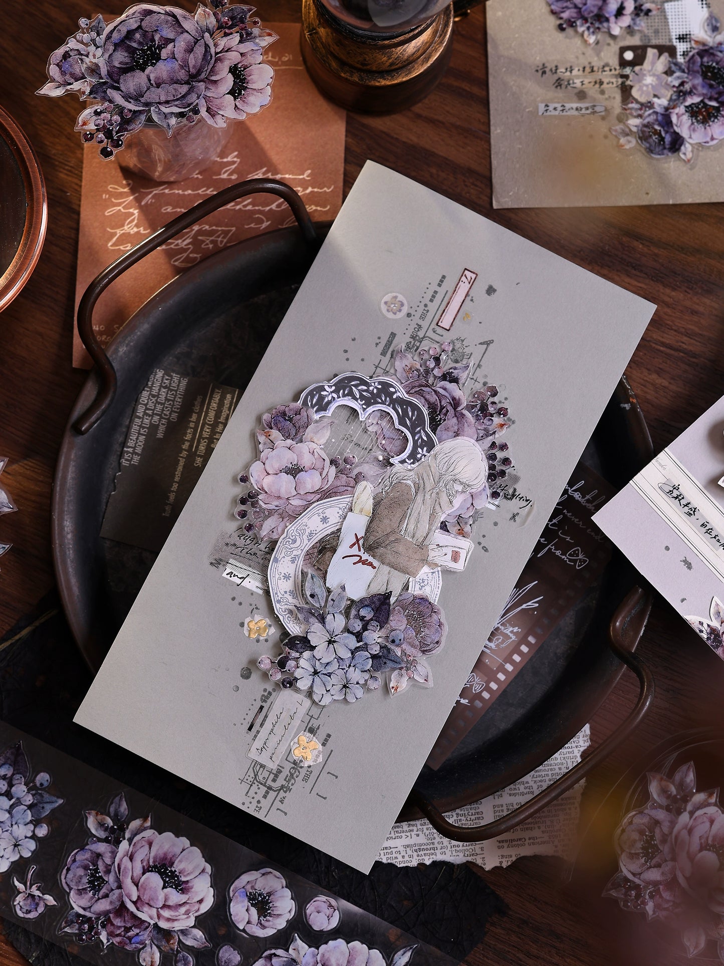 XiaoBaiJia【Night Breeze】Light Retro Orginal Design Washi Pet Tape Landscape Stickers