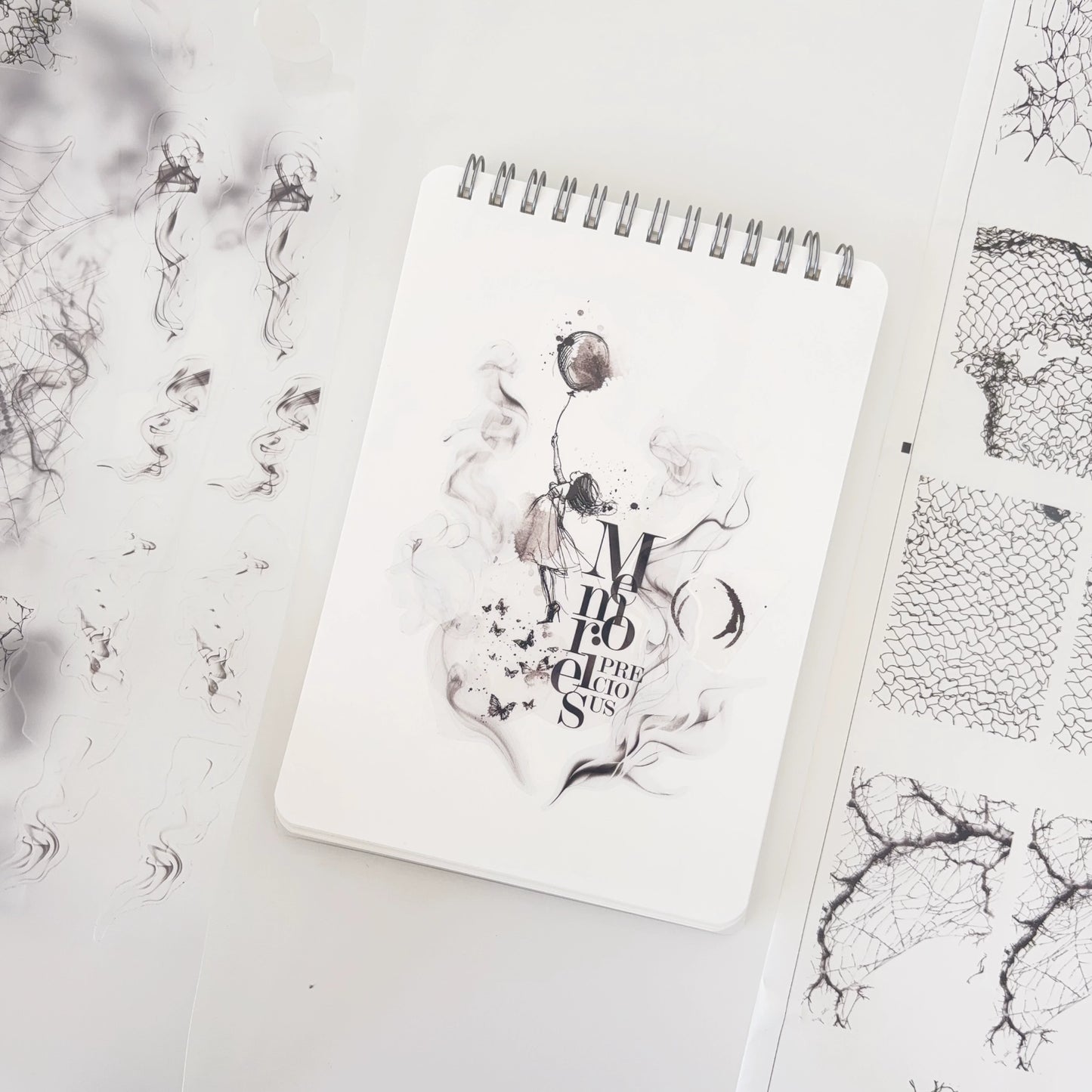 Simple Washi Tape【 Different Feeling 】 Roll Net Smoke Background Color Block Stickers Dreamy