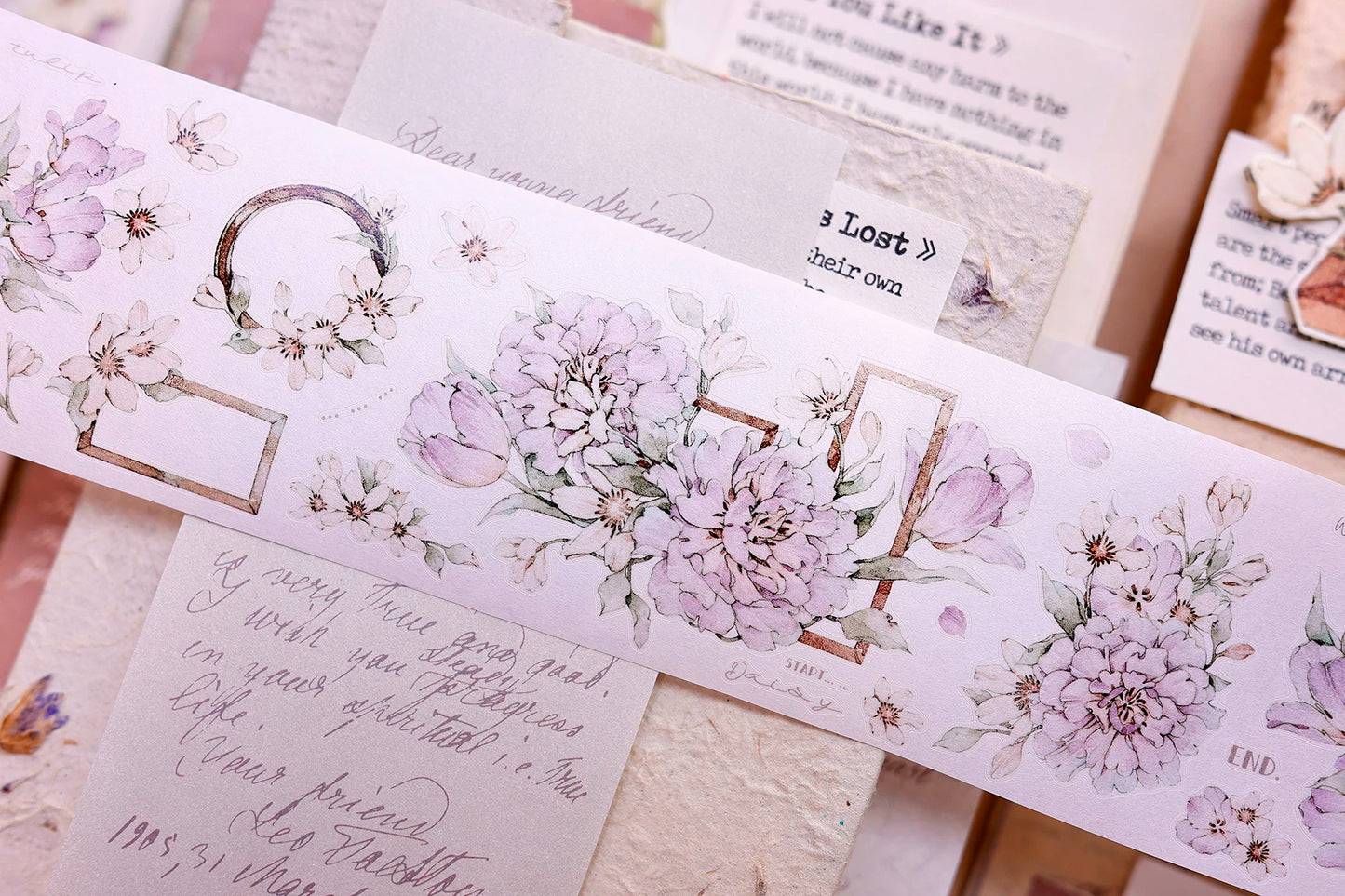 XiaoBaiJia Salt Series【Smoky Purple】Pre-cut Orginal Design Washi/Pet Tape Light Retro Stickers