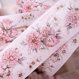 XiaoBaiJia Salt Series【Powdered Floss】Pre-cut Orginal Design Washi/Pet Tape Light Retro Stickers