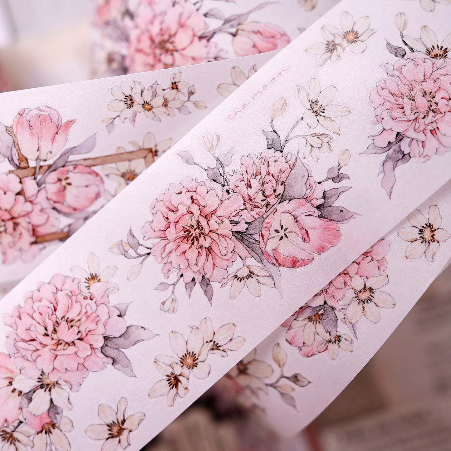 XiaoBaiJia Salt Series【Powdered Floss】Pre-cut Orginal Design Washi/Pet Tape Light Retro Stickers