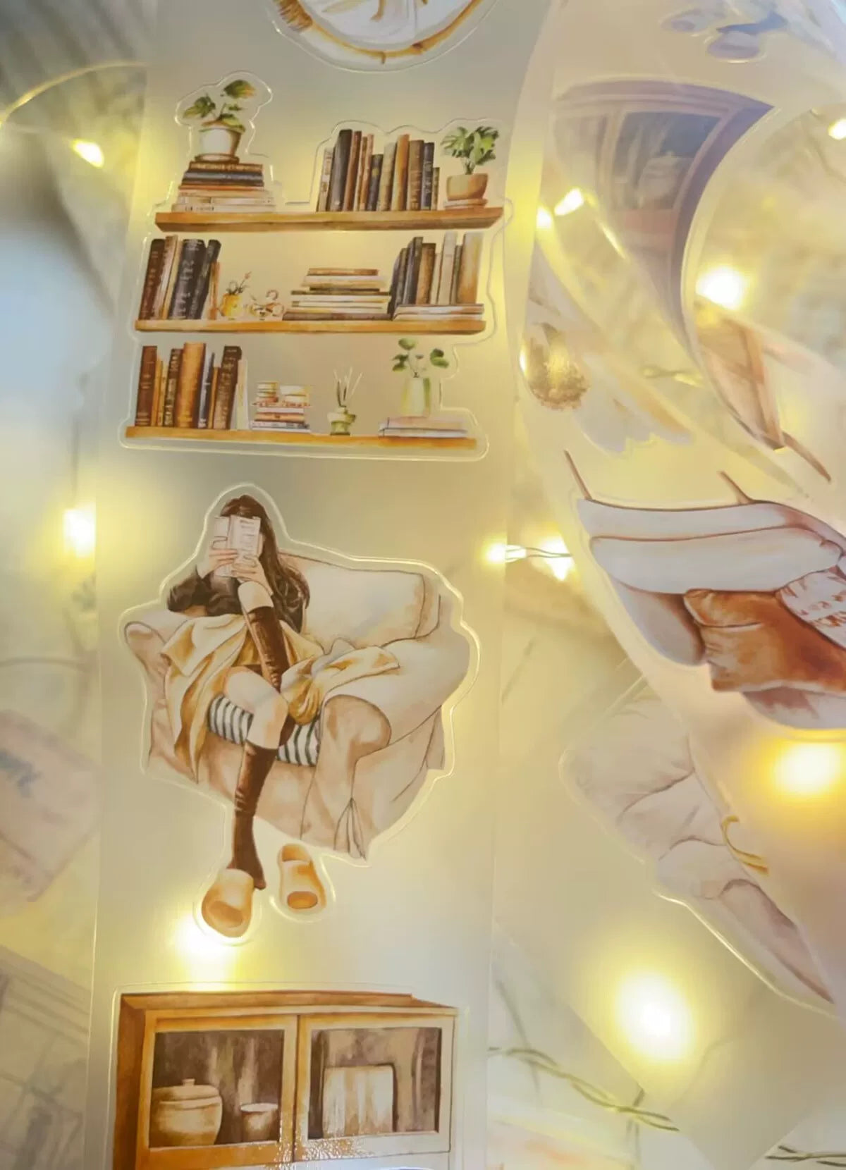 ZaoZao Vol3【Nest】Original Design Kiss-Cut Washi PET Tape Stickers,for Scrapbook Supplies,Journaling,Junk Journal,Bullet Journal,Planner Stickers