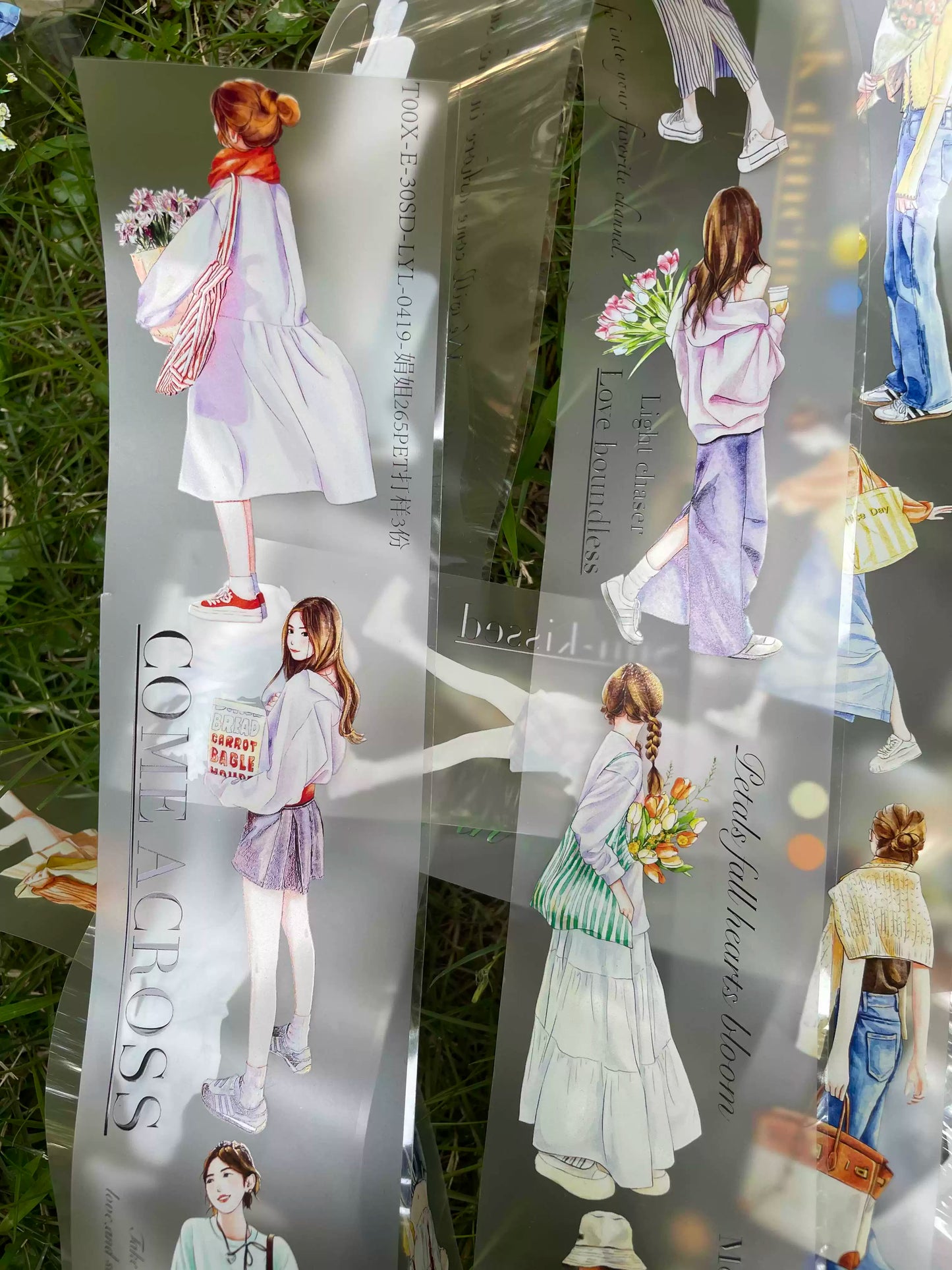 ZaoZao Vol1【Meet】Original Design Kiss-Cut Washi PET Tape Stickers,for Scrapbook Supplies,Journaling,Junk Journal,Bullet Journal,Planner Stickers