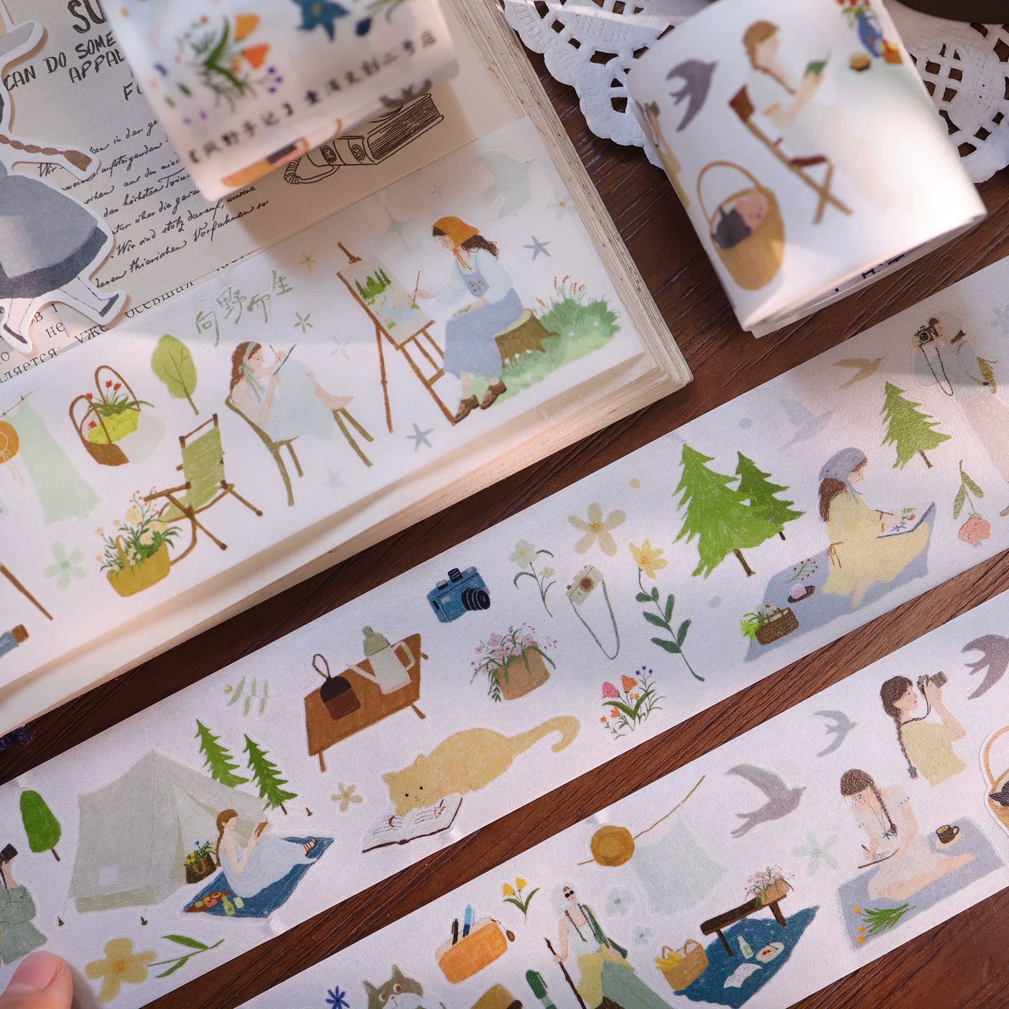YiEr Vol8【Wind Field Notes】Salt Series Kiss-cut Washi Tape and PET Stickers
