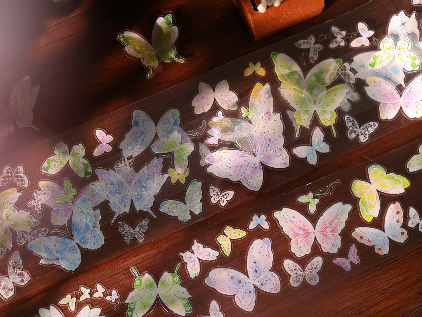 YiEr Vol17【Cicada Dream Butterfly】Kiss-cut Butterfly Washi Tape and PET Stickers