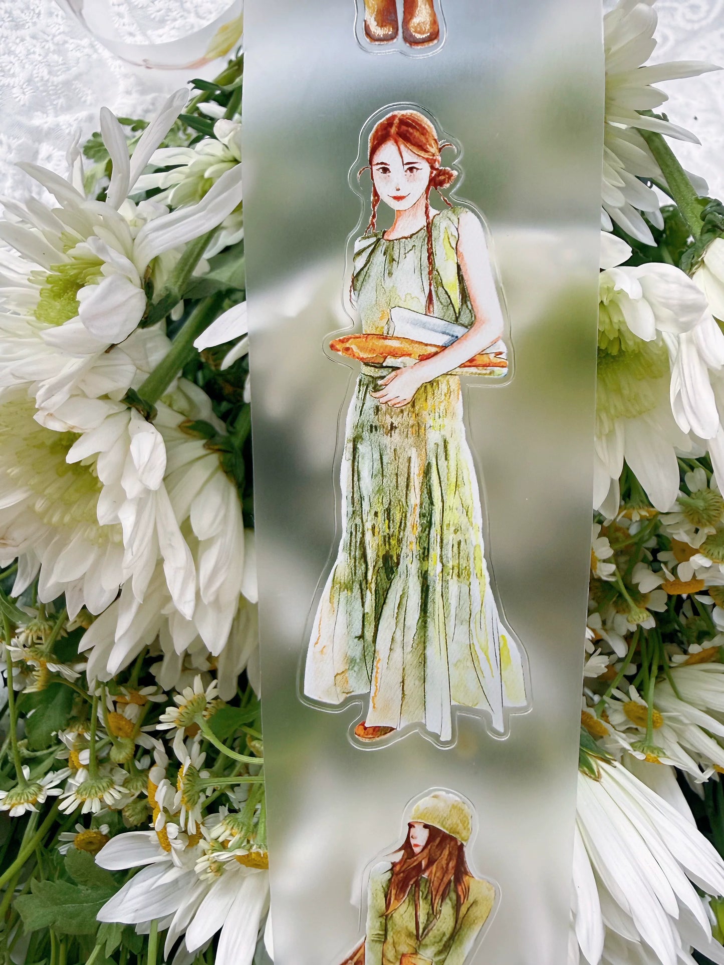 ZaoZao Vol4【XinXin】Original Design Kiss-Cut Washi PET Tape Stickers,for Scrapbook Supplies,Journaling,Junk Journal,Bullet Journal,Planner Stickers