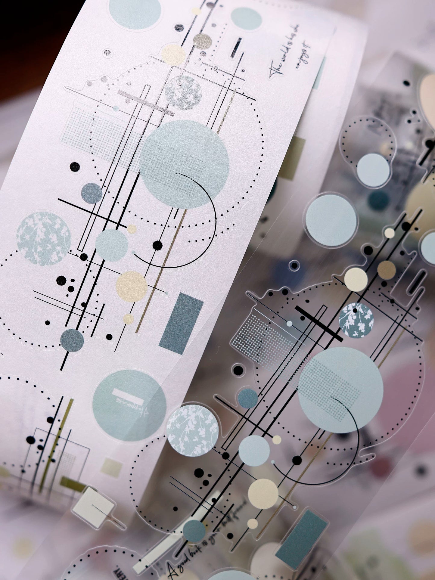 XiaoBaiJia Salt Series【Color Circle Collection】Pre-cut Orginal Design Washi/Pet Tape Light Retro Stickers