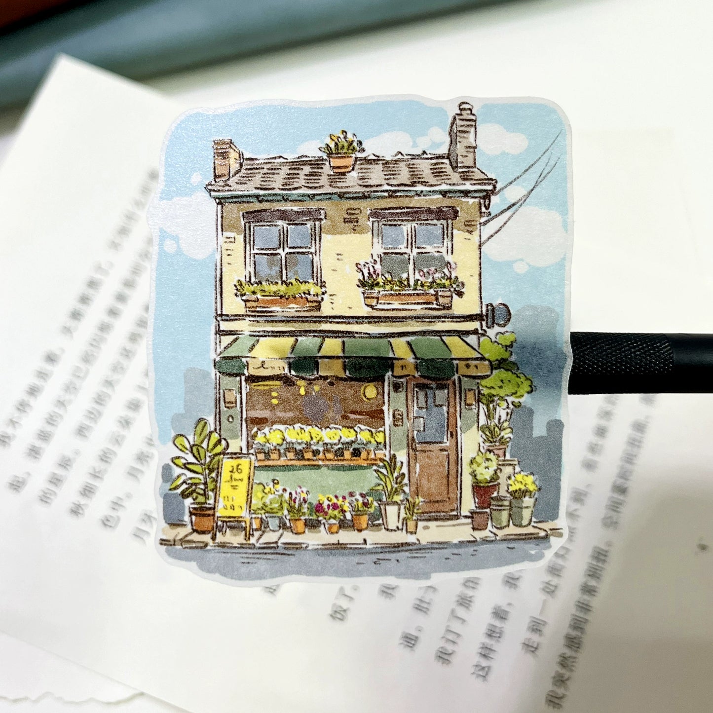ZiYuanSu【Street View】Background Scene/Landscape Pre-cut Washi/PET Tape,for Scrapbook Supplies,Scrapbook Tape Stickers,Junk Journal Supplies