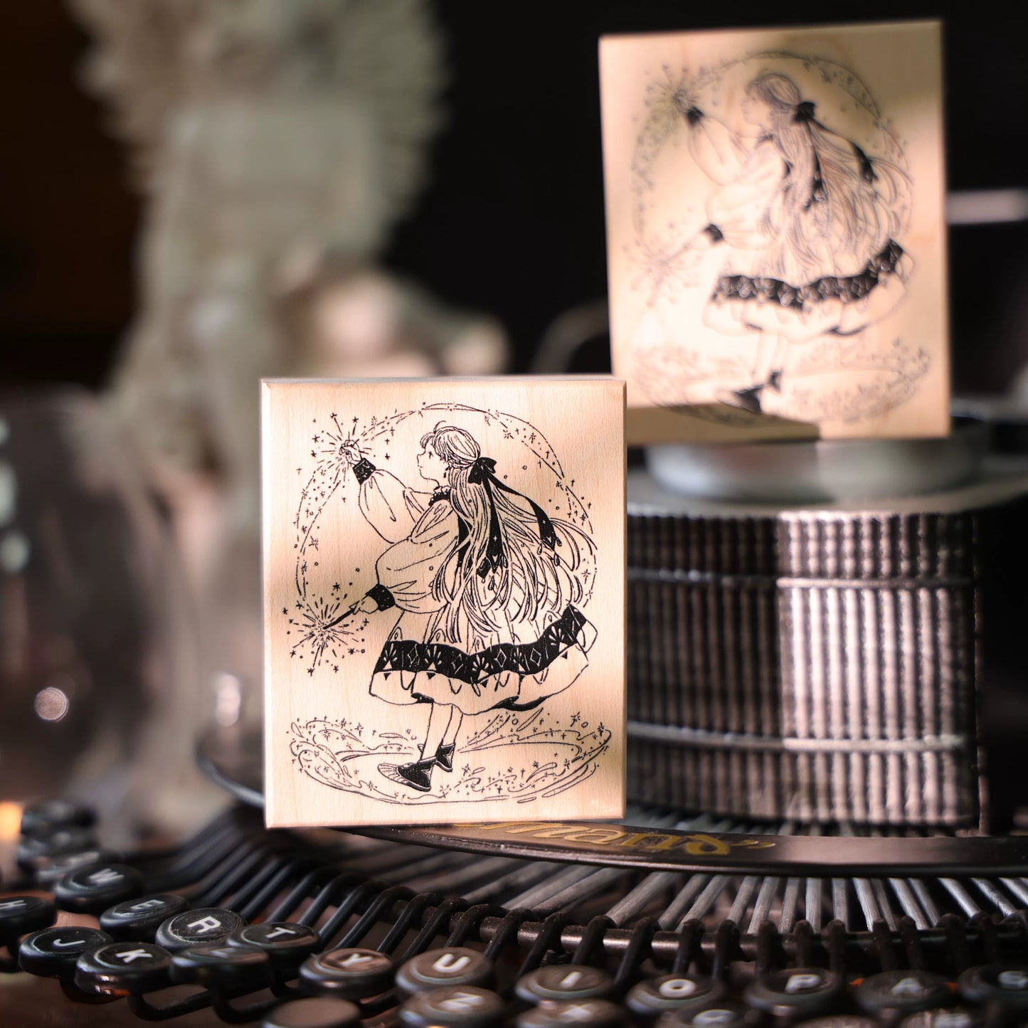 YiEr Vol17【Magical Girl】Imported Maple Red Rubber and Maple Wood Stamp