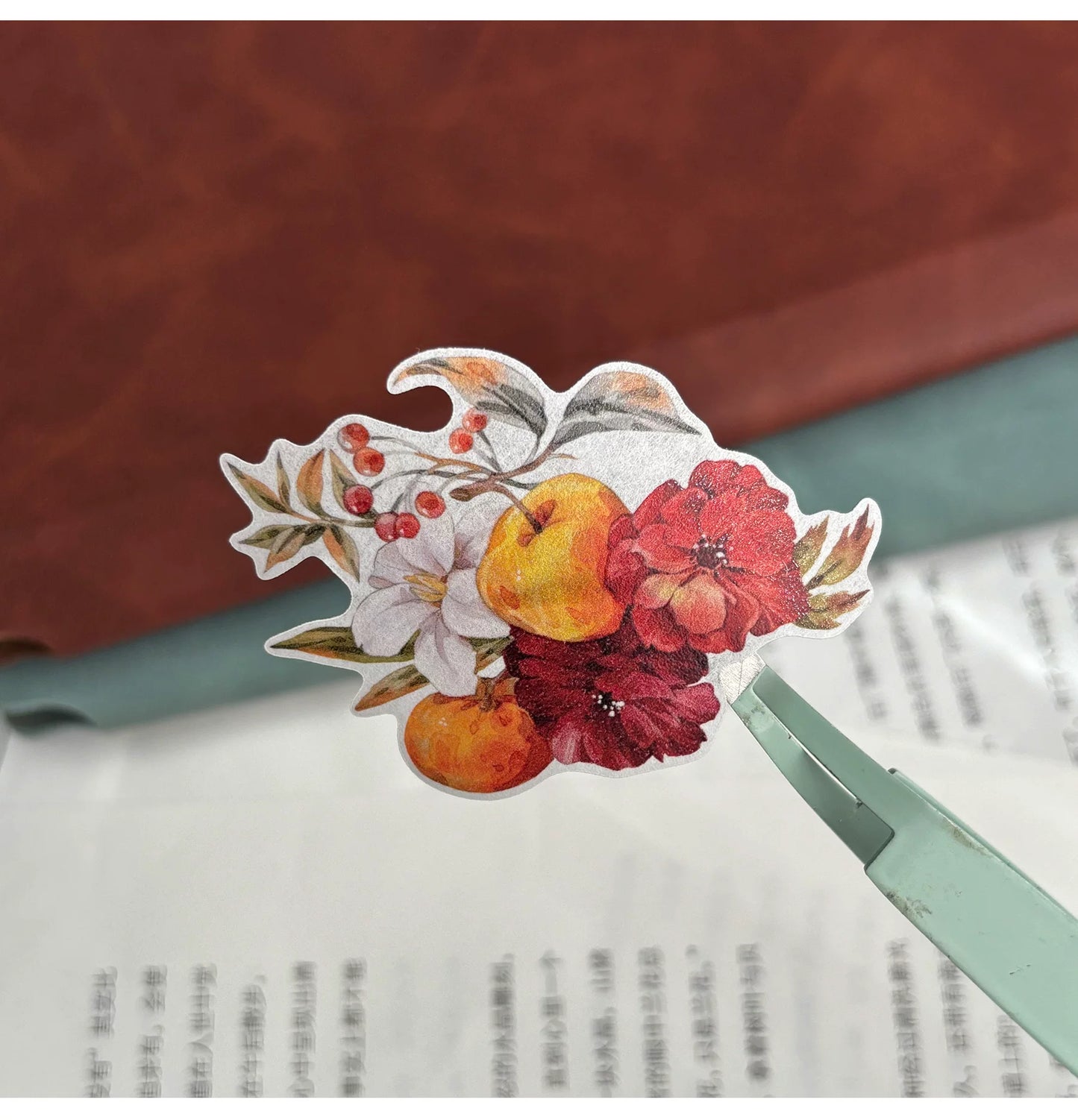 ZiYuanSu Vol15【Falling Fragrance】Kiss-cut Floral Washi Tape and PET Stickers