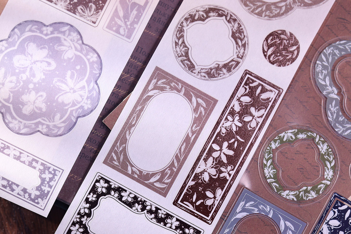 XiaoBaiJia【Flower Frame】Light Retro Orginal Design Washi Pet Tape Landscape Stickers