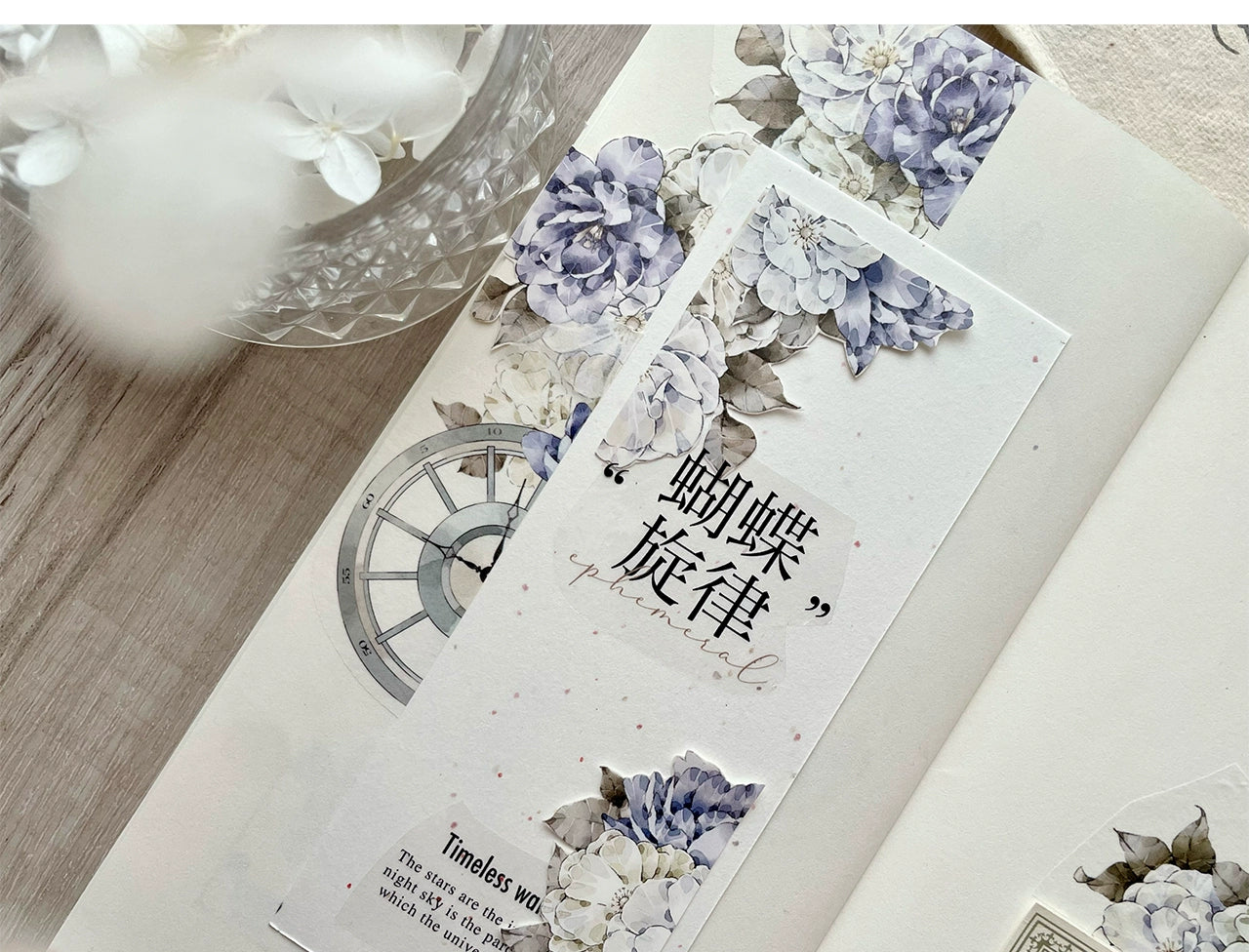 TianCheng-Vol5【Spring and Summer】English Text PET Tape,for Scrapbook Supplies,Scrapbook Tape Stickers,Junk Journal Supplies