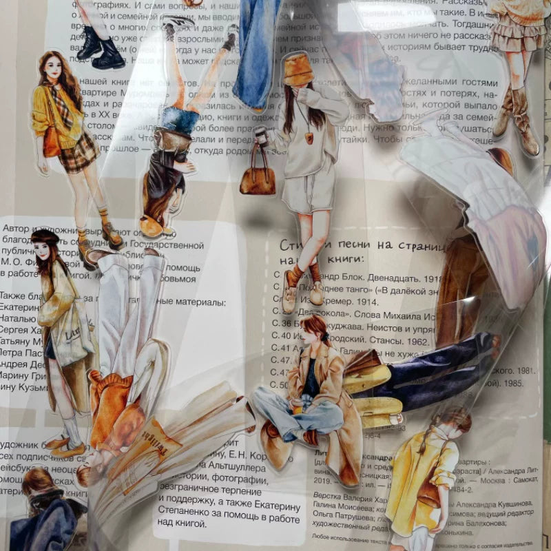 ZaoZao Vol2【Dusk】Original Design Kiss-Cut Washi PET Tape Stickers,for Scrapbook Supplies,Journaling,Junk Journal,Bullet Journal,Planner Stickers