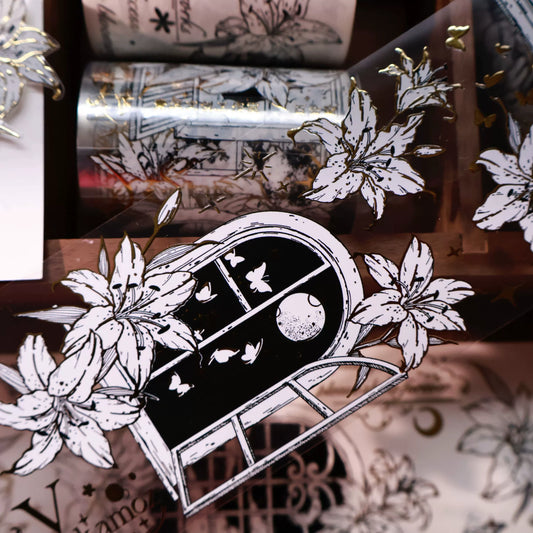 YiEr Vol14【Lily Window】Lily  Washi Tape and PET Stickers