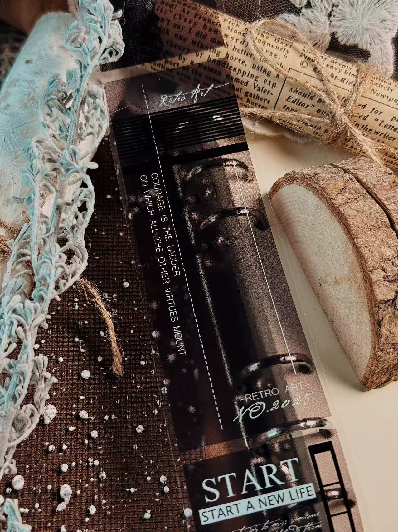 Linlanxi【Plain Semi Transparent Sticky Notes】Original Design Black and White Half Transparent Memo Washi/Pet Tape