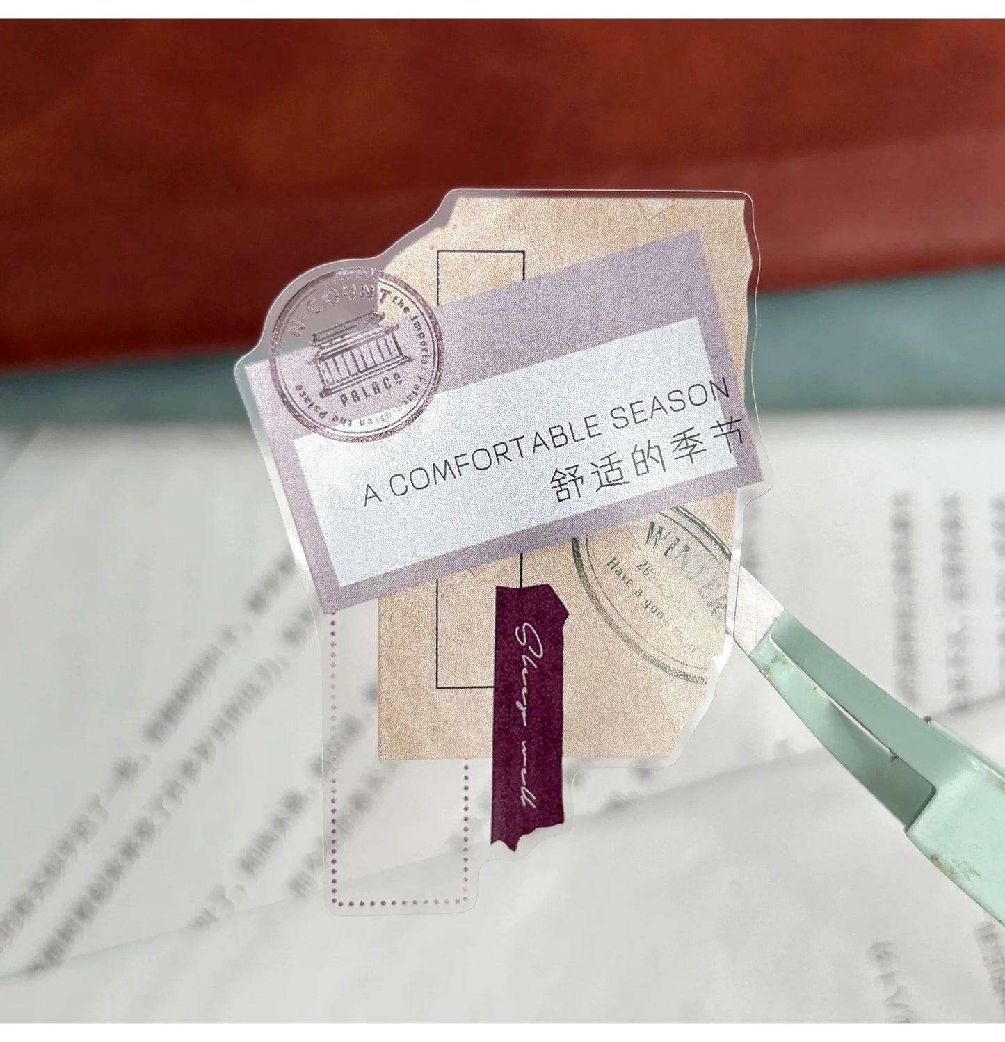 ZiYuanSu【Delightful Weather and Beautiful Prospects】Background Text Scene Pre-cut Washi/PET Tape