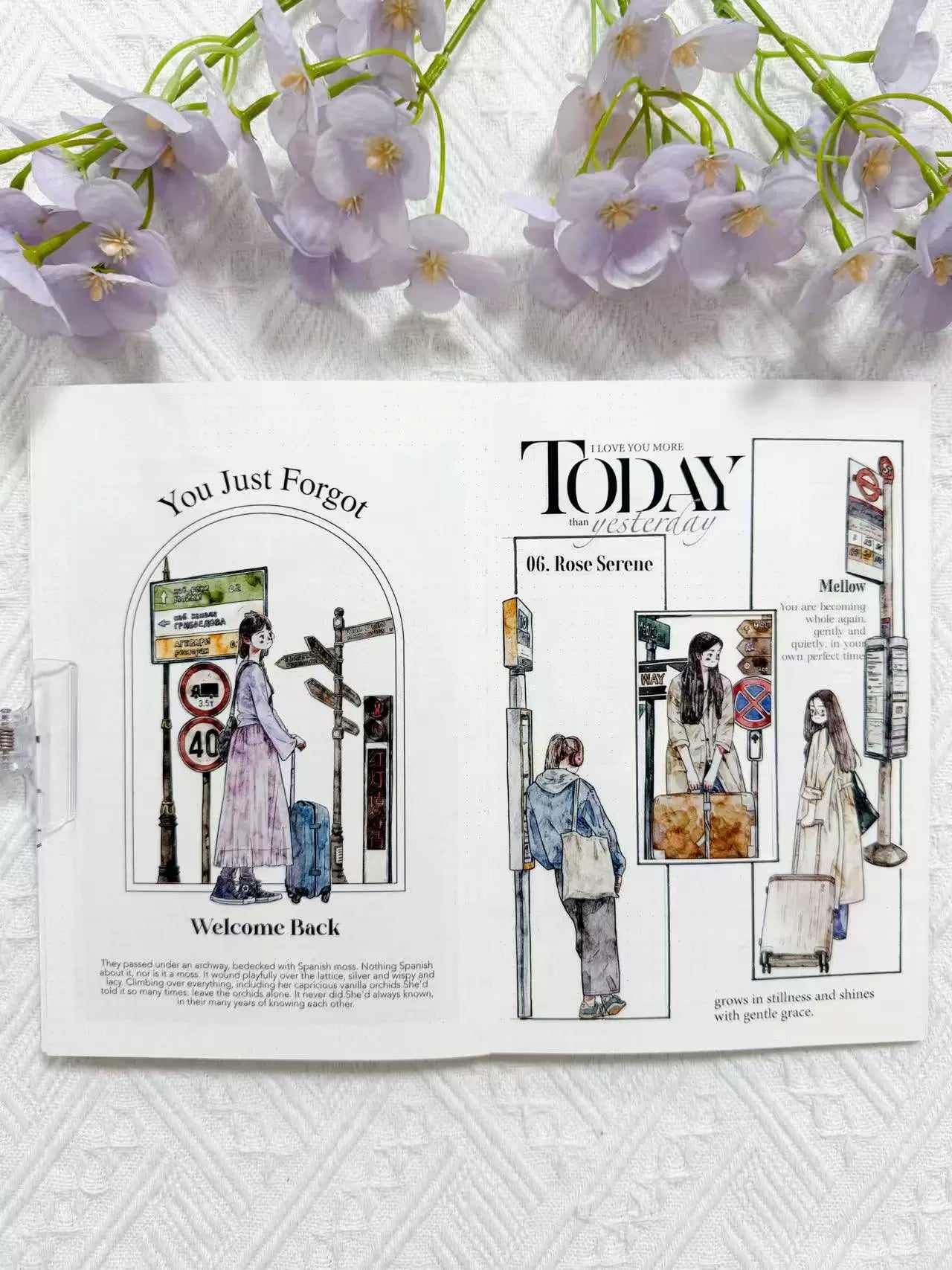 Kaixiaoxun Vol13【Depart】 Pre-Cut Long Loop Washi/Matte PET Tape for Scrapbook Supplies,Junk Journal Supplies