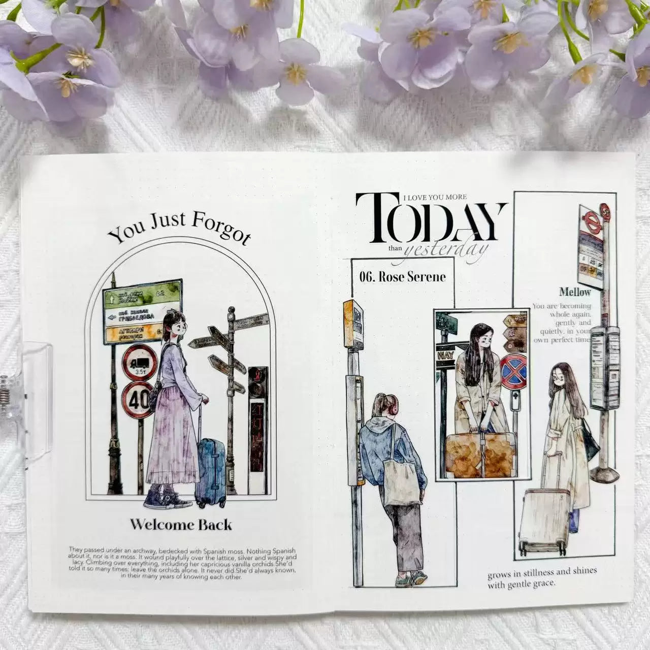 Kaixiaoxun Vol13【Depart】 Pre-Cut Long Loop Washi/Matte PET Tape for Scrapbook Supplies,Junk Journal Supplies