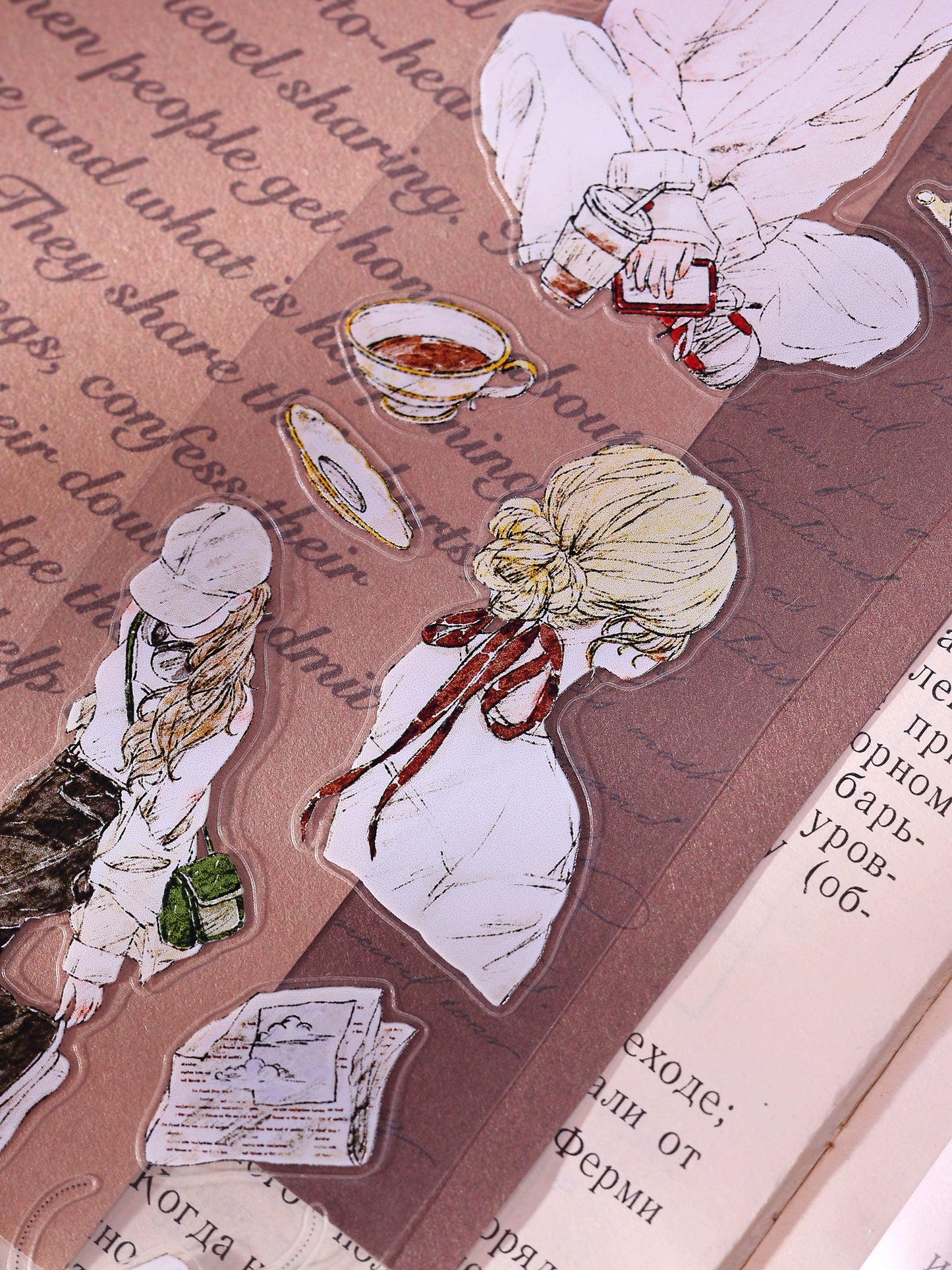 XiaoBaiJia Minimalist Style【Free Wind】Light Retro Orginal Design Washi Pet Tape Landscape Stickers