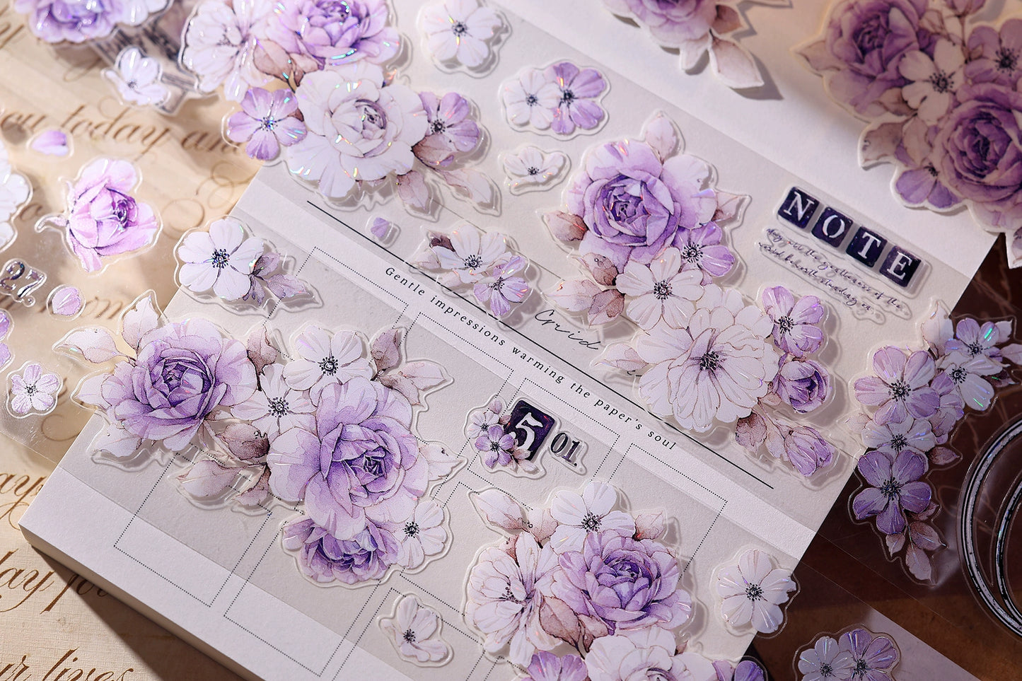 XiaoBaiJia【Sparse Shadows】Light Retro Orginal Design Washi Pet Tape Landscape Stickers