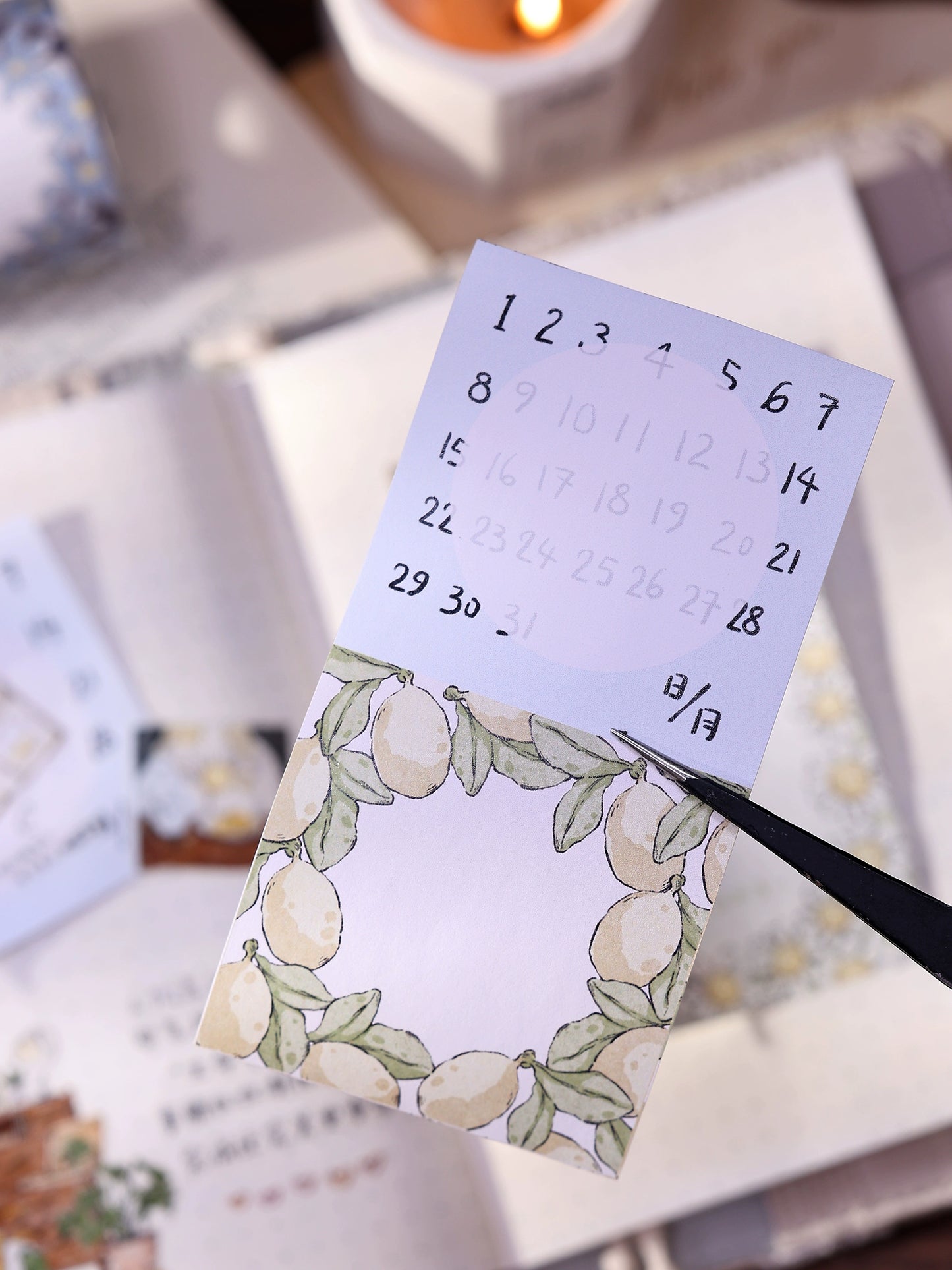 XiaoBaiJia Minimalist Style【Writing Roll‌】Border Strip Orginal Design Washi Pet Tape Landscape Stickers
