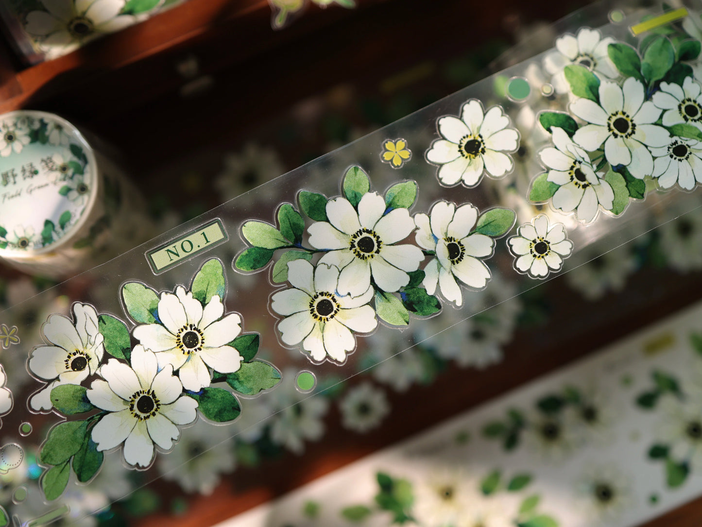 YiEr Vol17【Spring Field Green Letter】Kiss-cut Floral Washi Tape and PET Stickers