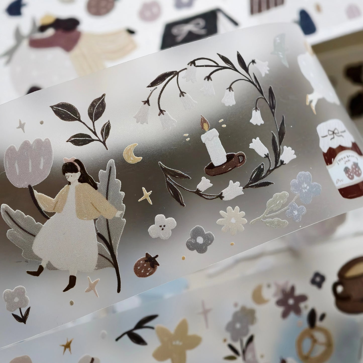 YiEr Minimalist Style Vol3【Field Afternoon Tea】Light Retro Orginal Design Washi Pet Tape Landscape Stickers