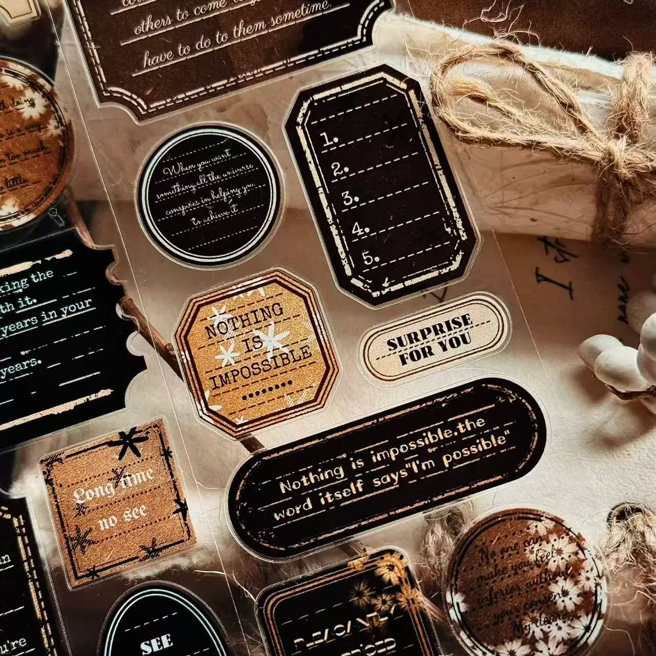 Linlanxi Vol13【Retro Sticky Notes】Original Design Retro Kiss-cut Note Washi Pet Tape