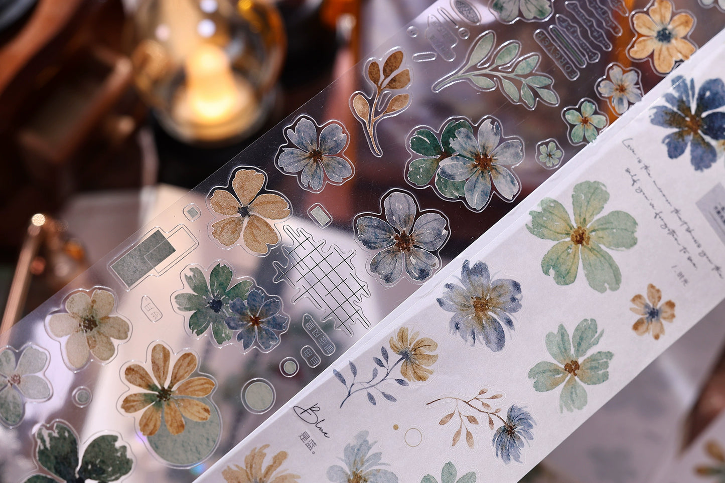 XiaoBaiJia【Green Book】Light Retro Orginal Design Washi Pet Tape Landscape Stickers