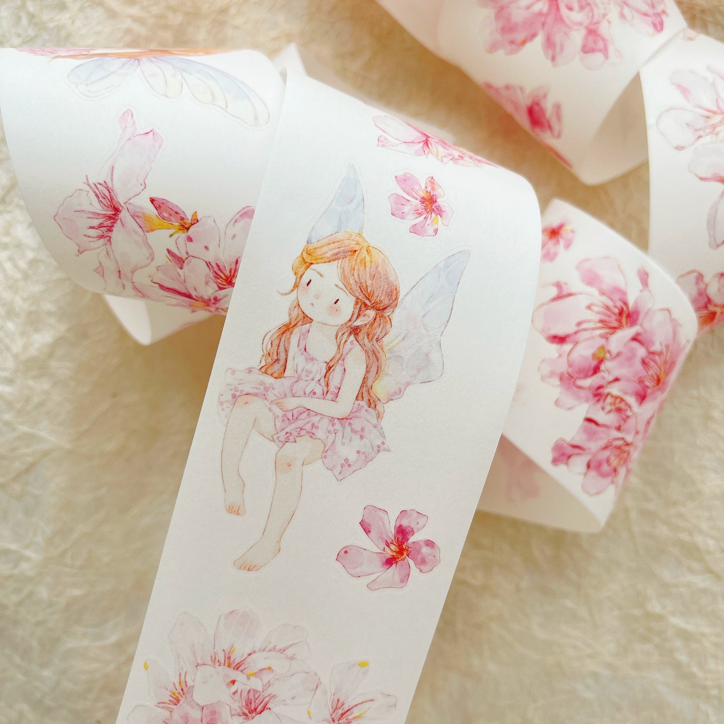 Seahorse Forest Vol8-A44 FeiFei’s Floral Wonderland,Pre-Cut Kawaii Thin Washi Paper PET Tape Stickers,Original Design,for Journaling,Scrapbooking,Planner,Scrapbook Supplies,Bullet Journal