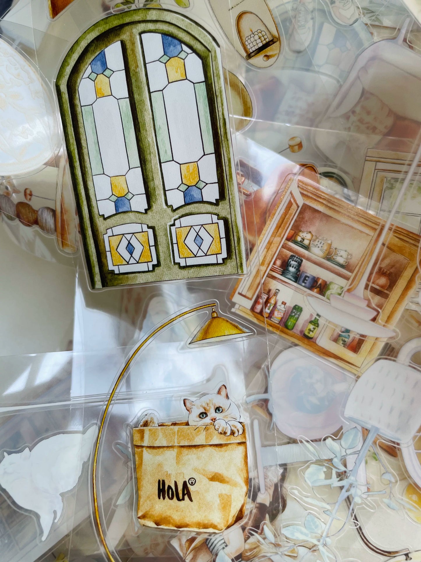 ZaoZao Vol3【Small Object】Original Design Kiss-Cut Washi PET Tape Stickers,for Scrapbook Supplies,Journaling,Junk Journal,Bullet Journal,Planner Stickers