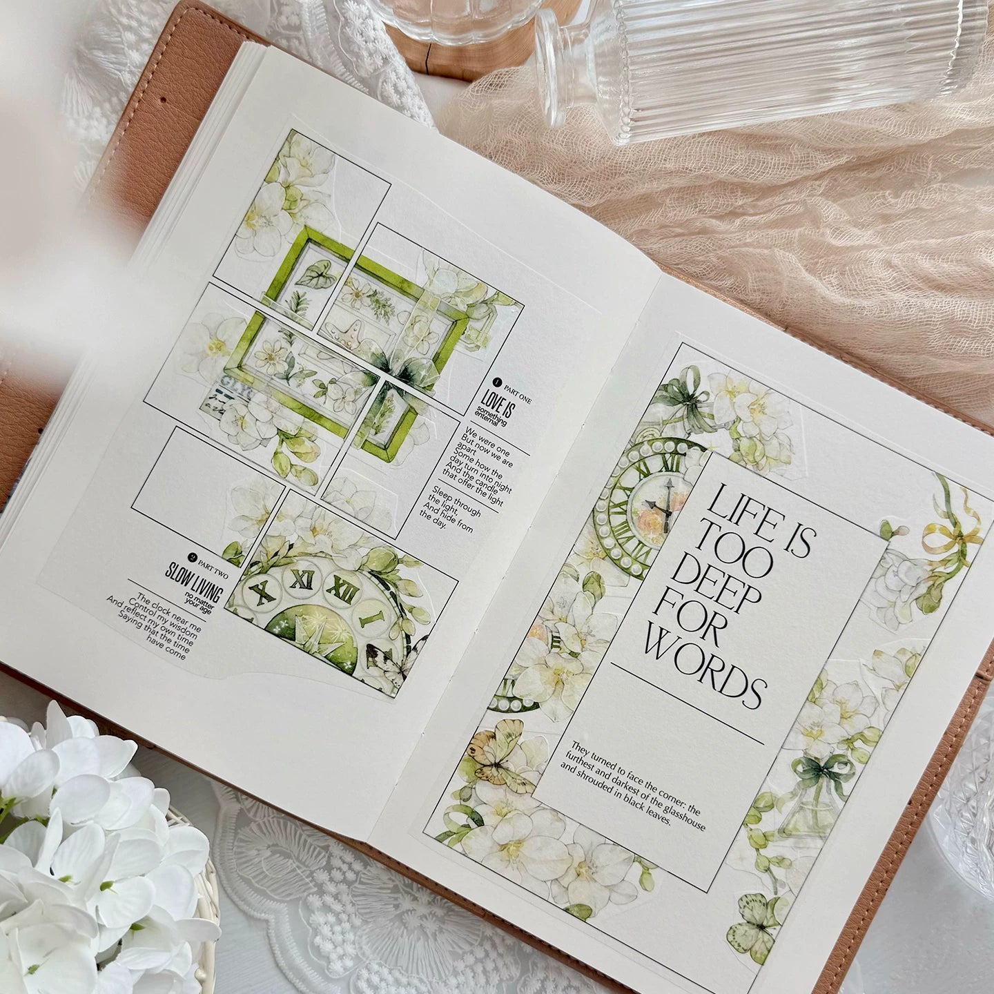 TianCheng-Vol6【Free-Style Frame】Magazine Arts Backgroud Washi PET Tape,for Scrapbook Supplies,Scrapbook Tape Stickers,Junk Journal Supplies