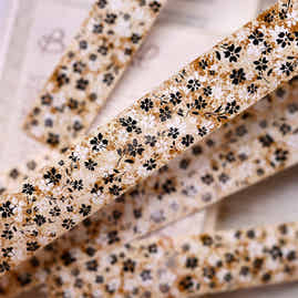 XiaoBaiJia Salt Series【Green Mist Flower Message / Brown Tea Flower Shadow】Pre-cut Orginal Design Washi/Pet Tape Light Retro Stickers