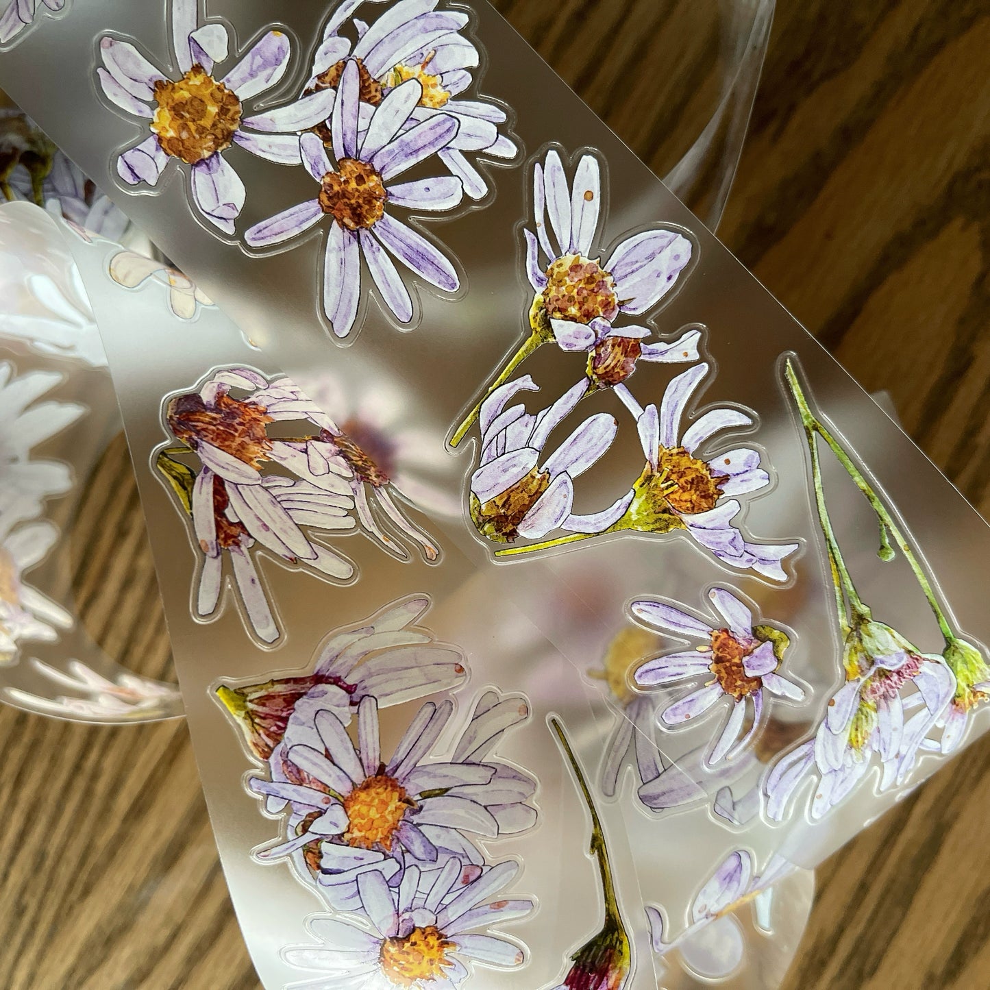 Seahorse Forest Vol7【A41#Wild Purple Flower】Original Design Pre-Cut Floral Washi/PET Tape Stickers,for Scrapbook Supplies,Journaling,Junk Journal,Bullet Journal,Planner Stickers