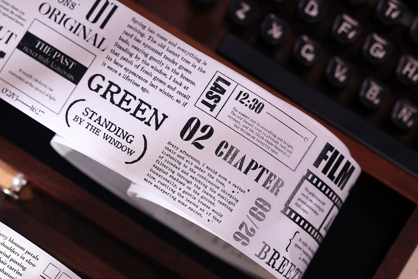 XiaoBaiJia【Paragraph】Light Retro Orginal Design Washi Pet Tape Landscape Stickers