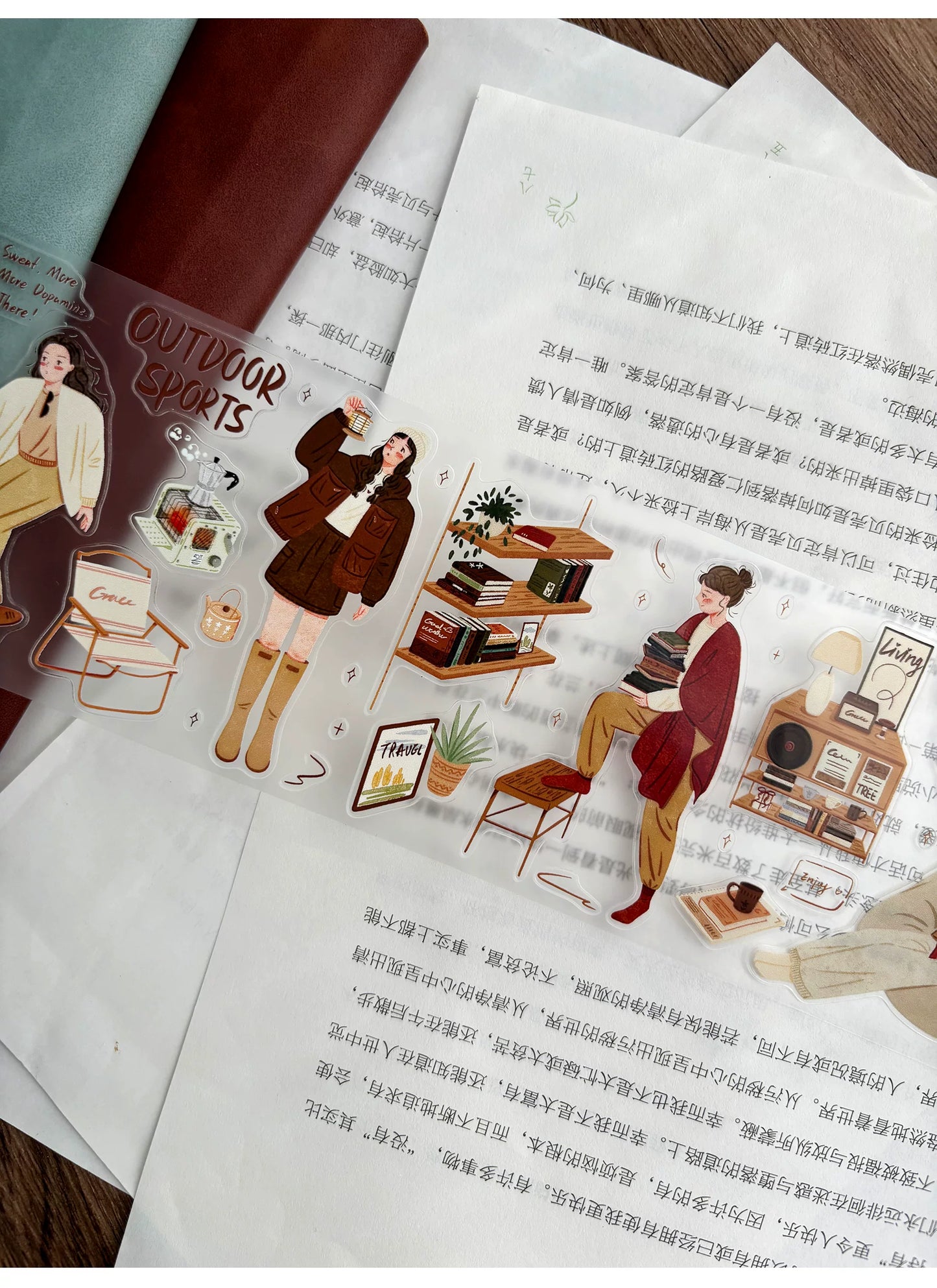 ZiYuanSu【Warm Winter】Background Scene Pre-cut Washi/PET Tape