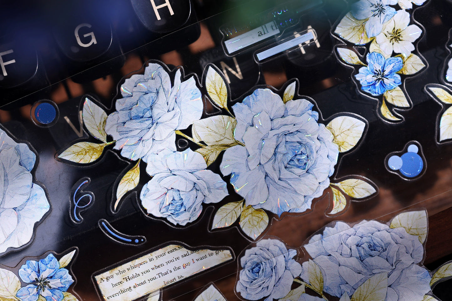 XiaoBaiJia【Jian Shi Blue】Light Retro Orginal Design Washi Pet Tape Landscape Stickers