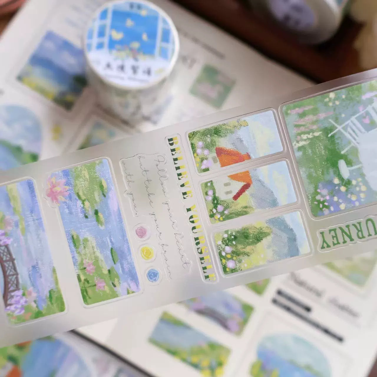 YiEr Minimalist Style Vol4【Artistic Language】Pre-cut Light Retro Orginal Design Washi Pet Tape Landscape Stickers
