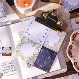XiaoBaiJia Minimalist Style【Writing Roll‌】Border Strip Orginal Design Washi Pet Tape Landscape Stickers