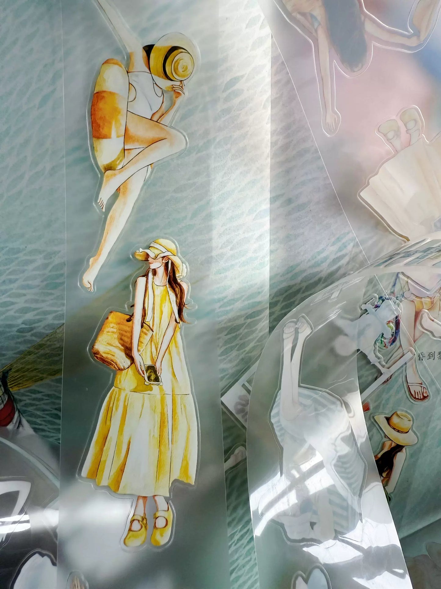 ZaoZao Vol3【Vacation】Original Design Kiss-Cut Washi PET Tape Stickers,for Scrapbook Supplies,Journaling,Junk Journal,Bullet Journal,Planner Stickers