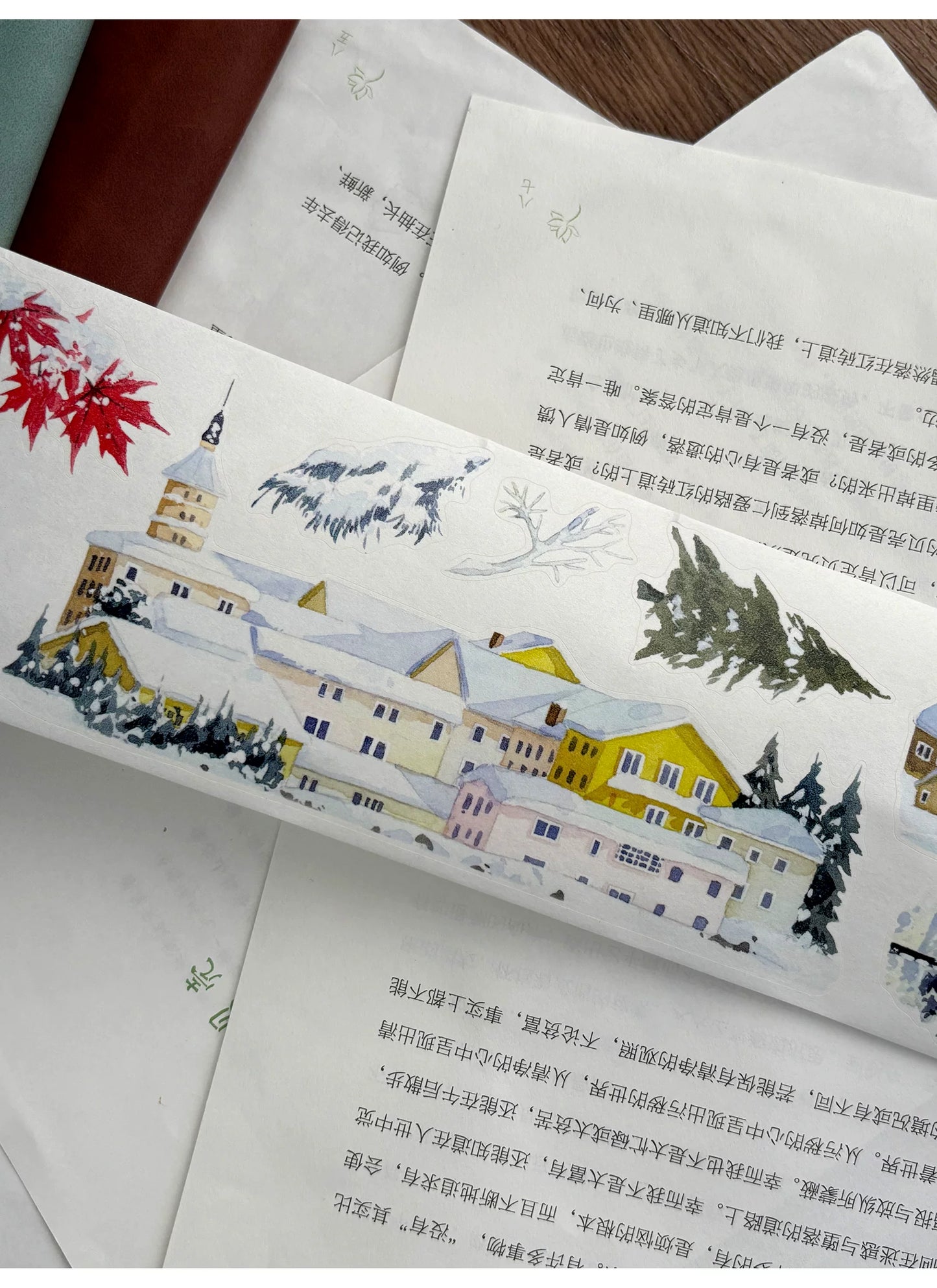 ZiYuanSu Vol15【A Window of Winter Snow】Background Scene Pre-cut Washi PET Tape
