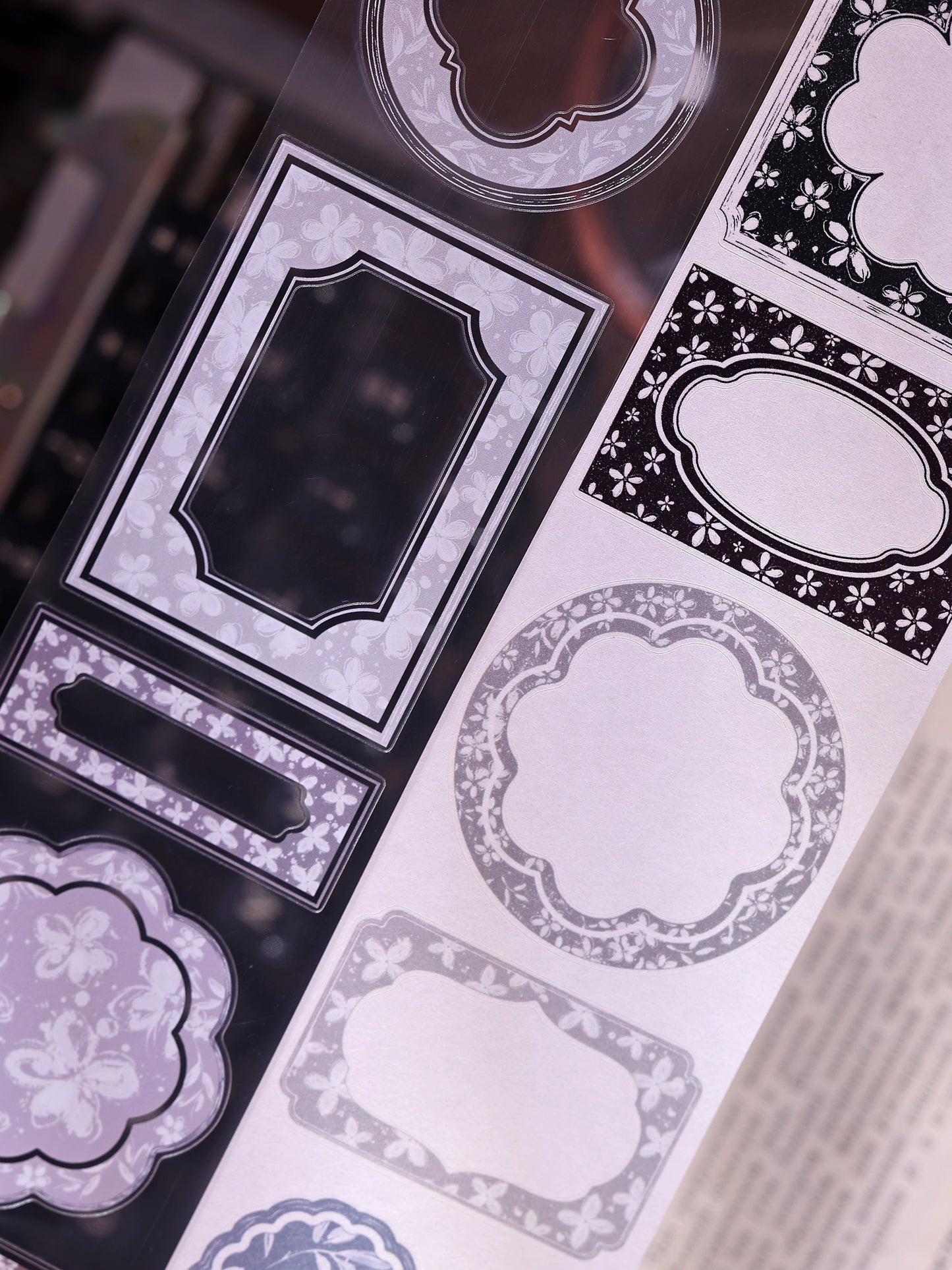 XiaoBaiJia【Flower Frame】Light Retro Orginal Design Washi Pet Tape Landscape Stickers