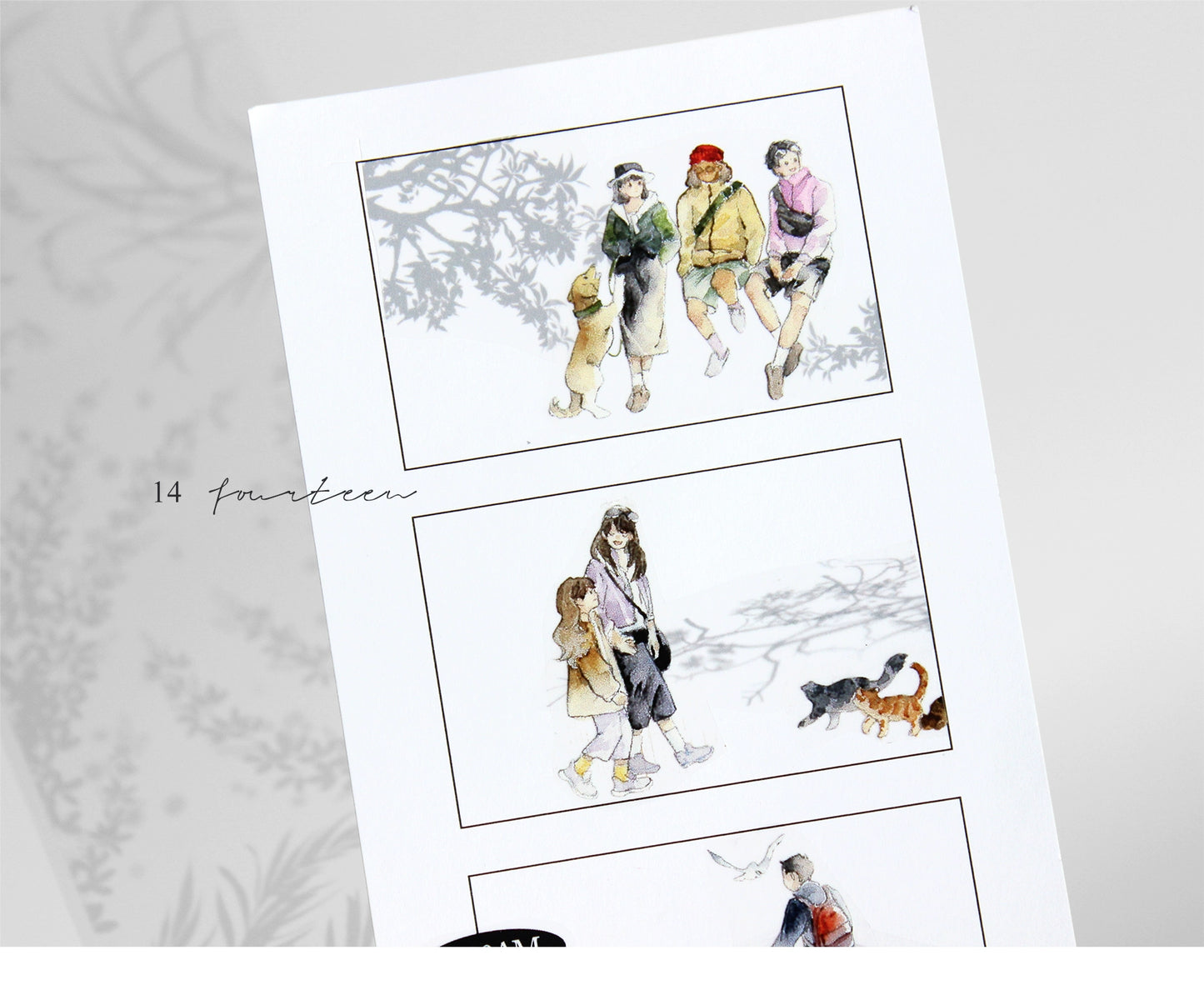 Moodtape【Passer-by&Summer Sea Street】Cute Character Original Washi Tape Stickers,for Scrapbook Supplies,Scrapbook Tape Stickers,Junk Journal Supplies